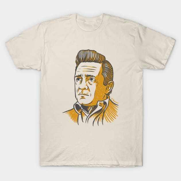 Johnny Cash The Man in Black T-Shirt by Travis Knight